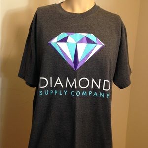 Men's gray Diamond Supply Shirt Sz Large